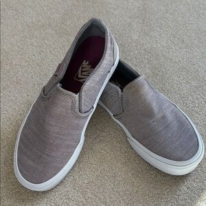 Vans Gray Slip-On Women’s Shoes 6